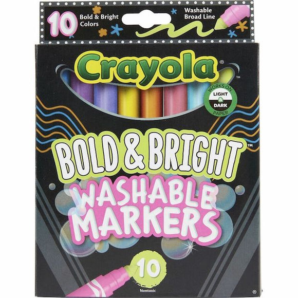 Bold & Bright Washable Markers, 10 pc