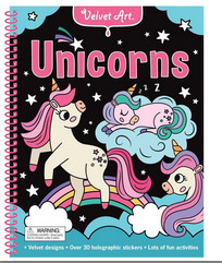 Velvet Art: Unicorns: Activity Book with Velvet Coloring Pages and Holographic Stickers