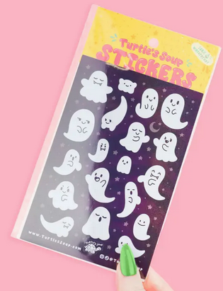 Kawaii Ghosts Sticker Sheet