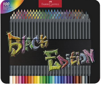 Black Edition Coloured Pencils - Tin of 100