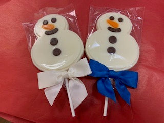 Frosty Snowman White Chocolate Pops