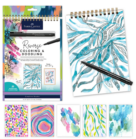 Reverse Coloring & Doodling Book - Brights Edition