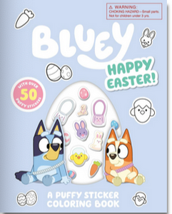 Bluey: Happy Easter!  A Puffy Sticker Coloring Book: With Over 50 Puffy Stickers