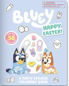 Bluey: Happy Easter!  A Puffy Sticker Coloring Book: With Over 50 Puffy Stickers