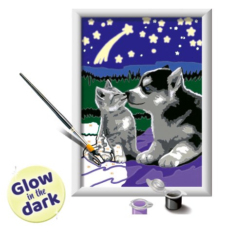 CreART - Moonlight Friends Paint by Number 12x18cm