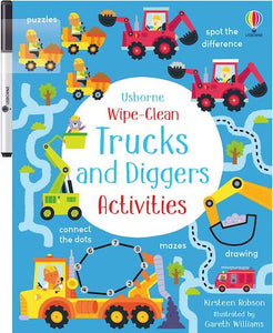 Usborne Wipe-Clean : Trucks and Diggers Activities