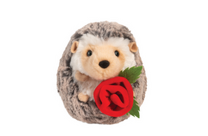 Spunky Hedgehog with Rose 5"