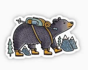 Bear Hiking in Great Smoky Mountains Sticker