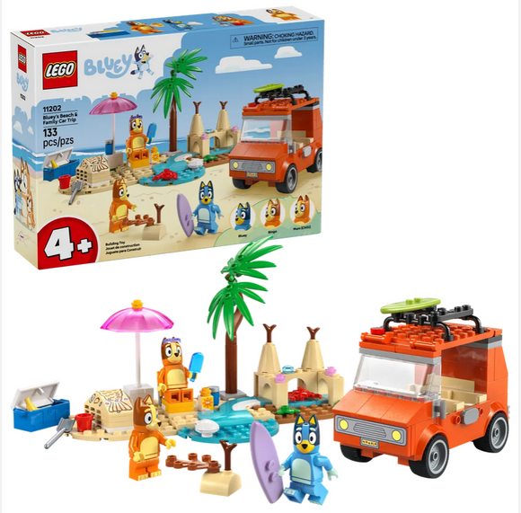 LEGO Bluey: Bluey's Beach & Family Car Trip