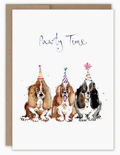 Pawty Time Hounds - Birthday Card