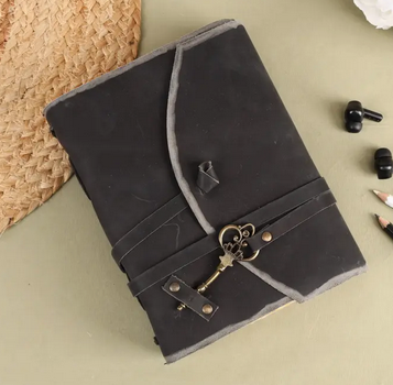Grimoire Leather Journal With Key