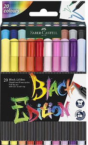 Black Edition Felt Tip Markers - 20 pc