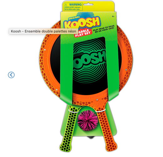 Koosh Neon Double Paddle Ball Set