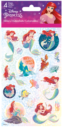 The Little Mermaid Stickers - 4 Sheets