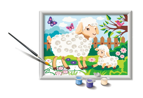 CreART - Sheep and Lamb Paint by Number 18x24cm