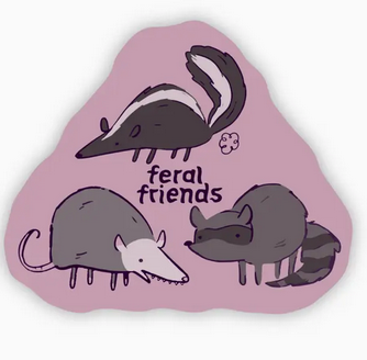 Feral Friends Sticker