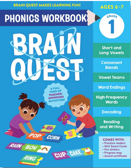 Brain Quest Phonics Workbook: Grade 1
