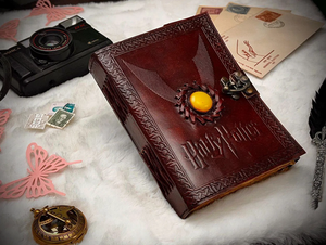 Vintage Leather Journal with Harry Potter Embossed