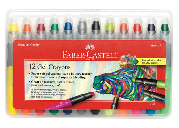 12 Gel Crayons in Storage Case