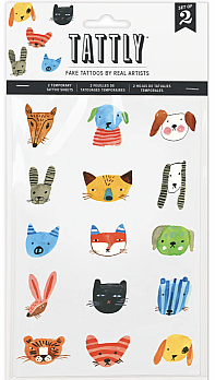 Fuzzy Faces Temporary Tattoos (2 Sheets) – The Children's Treehouse