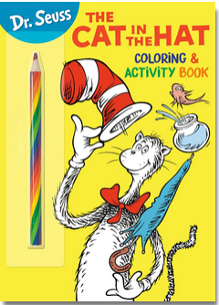 Dr. Seuss: The Cat in the Hat Coloring & Activity Book: Coloring and Activity Book with Rainbow Pencil