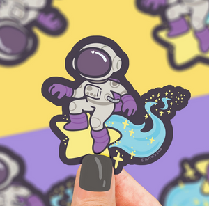 Star Surfing Vinyl Sticker