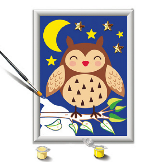 CreArt: Cute Owl 5x7 Paint by Number