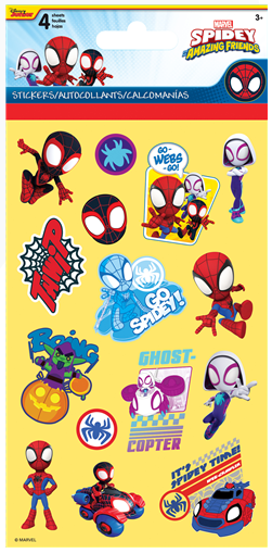 Marvel Spidey and His Amazing Friends Stickers - 4 Sheets