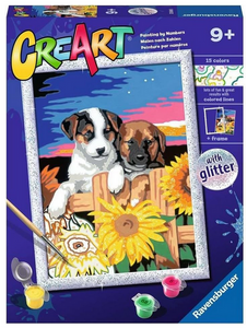 CreArt - Sunset Paw-fection w/Glitter - Paint by Number