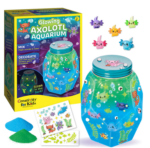 Glowing Axolotl Aquarium
