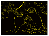 Owls in the Moonlight 500 pc Glow in the Dark