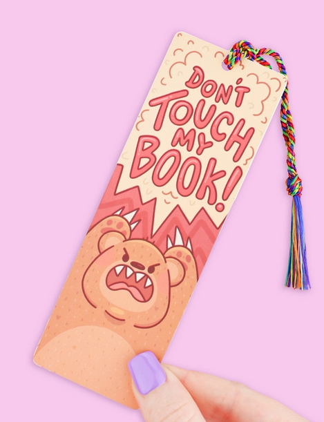 Don't Touch My Book Bear Bookmark
