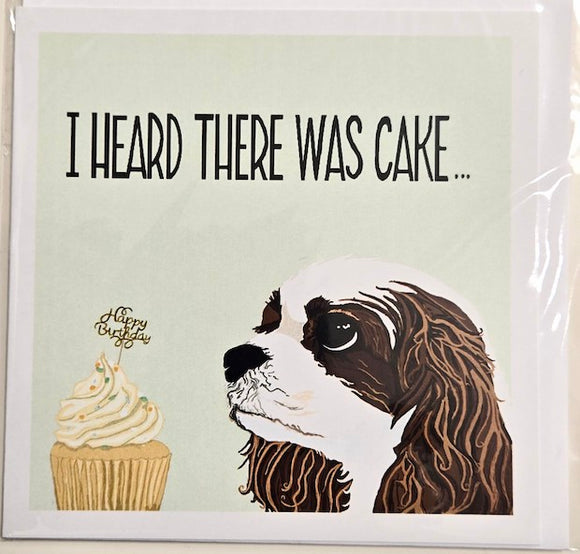 Sandra Russell Cards - Heard There Was Cake Birthday card