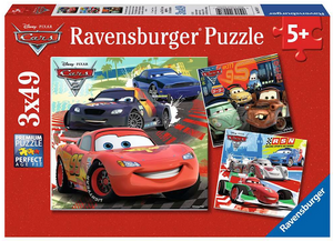 Cars Worldwide Racing Fun  3 x 49 Piece Puzzles