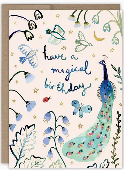 Magical Peacock - Birthday Card