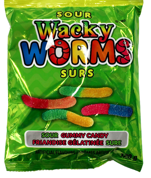 Sour Wacky Worms - 120 g
