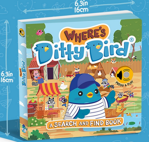 Ditty Bird Where's Ditty? Look and Find Book with Sounds Activity Sound Book