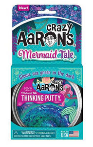 Crazy Aaron's Thinking Putty - Mermaid Tale, 4" Tin