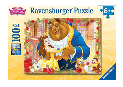 Disney Princesses Belle & Beast Puzzle GLITTER 100 pieces