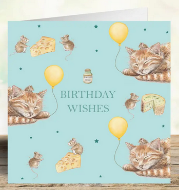 Cat and Mice Birthday Card