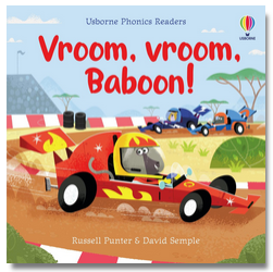 Usborne Phonics Readers: Vroom, vroom, Baboon!