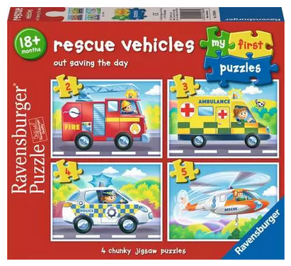 My First Puzzles: Rescue Vehicles - 2 + 3 + 4 + 5 Pc