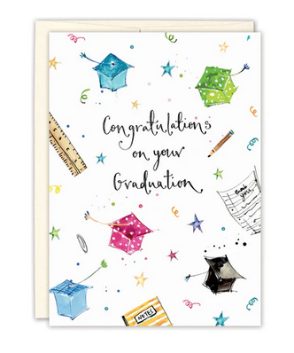 Festive Grad Hats Graduation Card