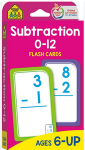 Subtraction Flash Cards