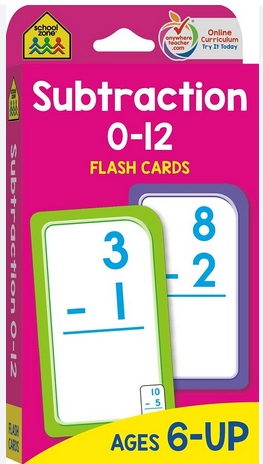 Subtraction Flash Cards