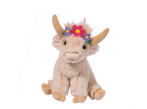 Laddie Highland Cow Mini Soft with Flower Crown 8"