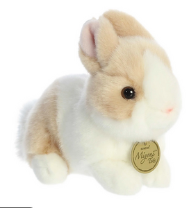 Miyoni - 7.5" Baby Bunny - Ginger and White