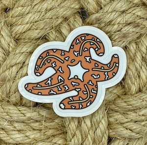 Vinyl Sticker - Ochre Star (Orange) - 3.75"