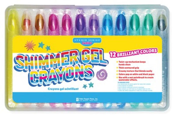 Studio Series Junior: Shimmer Gel 12 Crayons Set