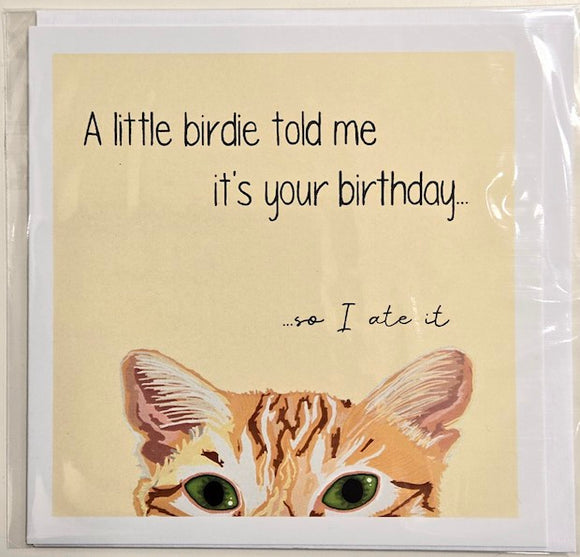 Sandra Russel Cards - Little Birdie Birthday Card